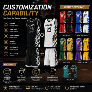 Ensemble de maillots de basket-ball réversibles personnalisés, kit uniforme d'équipe par sublimation, vêtements de basket-ball respirants à séchage rapide pour adultes/enfants - Product Image 4