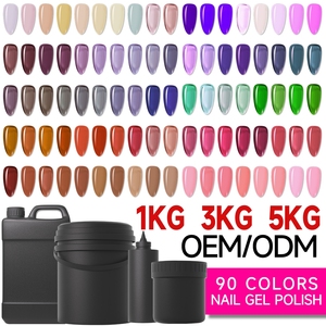 2026 New Arrival 90 Colors UV Gel <b>Nail</b> Polish 1KG 3KG 5KG OEM ODM Professional Salon Use Non Toxic <b>Liquid</b> Matte Finish - Product Image 1