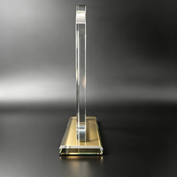 Plaque en cristal Neelpure 178208 avec base noire, gravure personnalisée, trophée en cristal pour récompenses d'entreprise