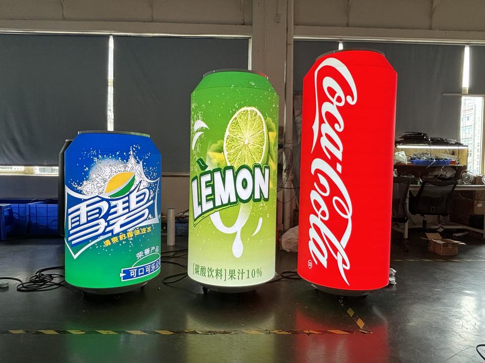 Full Color HSC LED P2 Can Bottle Shape High Resolution 2mm Pixel Pitch ...