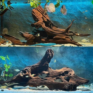 Arco a tronco d'albero in teak viola di lusso, grande, 60-80 cm, per acquario, accessorio per drago rosso, adatto anche come ponte o decorazione. - Product Image 1