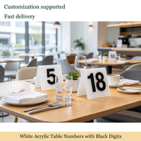 Numéros de table en acrylique avec support triangulaire, ensemble de numéros personnalisés pour mariage, banquet d'hôtel, décoration de table de restaurant
