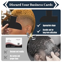 Gabarit de coiffure pour barbier : Outil de façonnage de la ligne des cheveux, guide de dégradé pour une coupe précise, règle de stylisation de la barbe pour hommes, usage en salon et à domicile