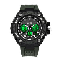 Montre de sport électronique pour homme TOMI T227, affichage analogique et numérique, étanche, en plastique, de haute qualité, tendance, pour homme.