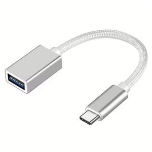 สายอะแดปเตอร์ OTG ชาร์จเร็ว ถ่ายโอนข้อมูล 3A USB3.0 ตัวเมีย เป็น USB Type-C 3.1 ตัวผู้ สำหรับโทรศัพท์มือถือและแล็ปท็อป - Product Image 1