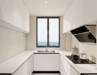 Juego de Muebles de Cocina de Lujo Modernos, Gabinetes de Madera Inteligentes Listos para Armar, Muebles de Cocina Modulares de Madera Sólida Personalizados
