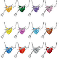 Collier Cœur Rose en Argent Sterling 925 avec Grand Zircon Scintillant – Bijou Tendance et Élégant pour Mariages, Fêtes et la Saint-Valentin