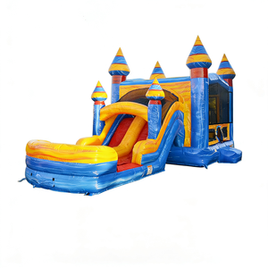 Château gonflable commercial Thunder Castle avec double toboggan, combo de fête en plein air, château de saut pour les événements d'anniversaire des enfants - Product Image 5