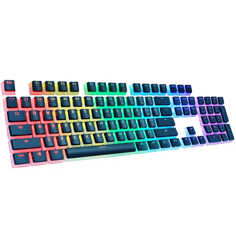 Royal Kludge RK custom rainbow doubleshot 104 keys pbt pudding keycaps for gaming Mechanical keyboard tecla gamer