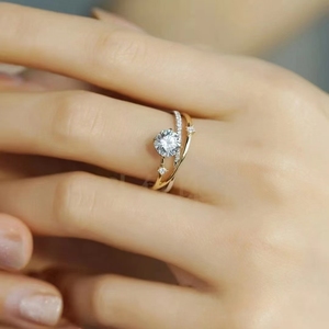 Unique Design <b>Cross</b> <b>Ring</b> Solitaire Zircorn Diamond <b>Rings</b> for Engagement Wedding Party Anniversary - Product Image 3
