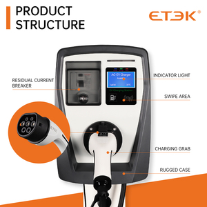 Cargador Eléctrico para Vehículos Elettricos ETEK Serie EKEC1, Trifásico, 22KW, Nuevo, <span class=keywords><strong>Cable</strong></span> de 5 Metros, Estación de Carga para Autos Eléctricos - Product Image 2