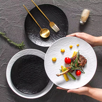 Assiette de service en mélamine pour restaurant, écologique, résistante au lave-vaisselle, non toxique, design minimaliste, plaque de service commerciale