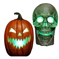 Lanterne Citrouille Crâne à Induction Électrique pour Halloween, Contrôle Vocal, pour Maison Hantée, Chambre, Bar, Parc d'Attractions, Produit Transfrontalier