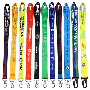 カスタムロゴ航空ネックストラップパーソナライズポリエステル航空会社ストラップストラップスタッフ用シルクスクリーンプリント - Product Image 1
