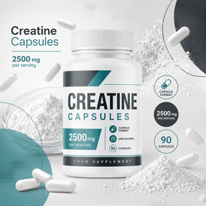 Private Label Adult Sports Nutrition <b>Protein</b> Electrolyte 5000mg Pure Pump It Micronized Monohydrate Creatine Capsules 60 GMP - Product Image 3