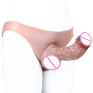 6 Inch <b>Dildo</b> Sleeve Strap on <b>Dildo</b> Pants for Men Silicone Harness Hollow <b>Dildo</b> Pants with Hole - Product Image 2