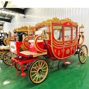Fabricant de chariots de luxe en or blanc royal, chariots tirés par des chevaux, carrosse de mariage, calèche de la famille impériale - Product Image 5