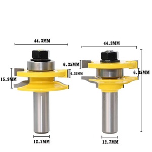 L-N003 5 #   Set di Frese per Pannelli a Rilievo 3Bit - Profilo Ogee - Gambo da 1/2 Pollici, Utensile per Falegnameria, Fresa per Tenoni - Product Image 2