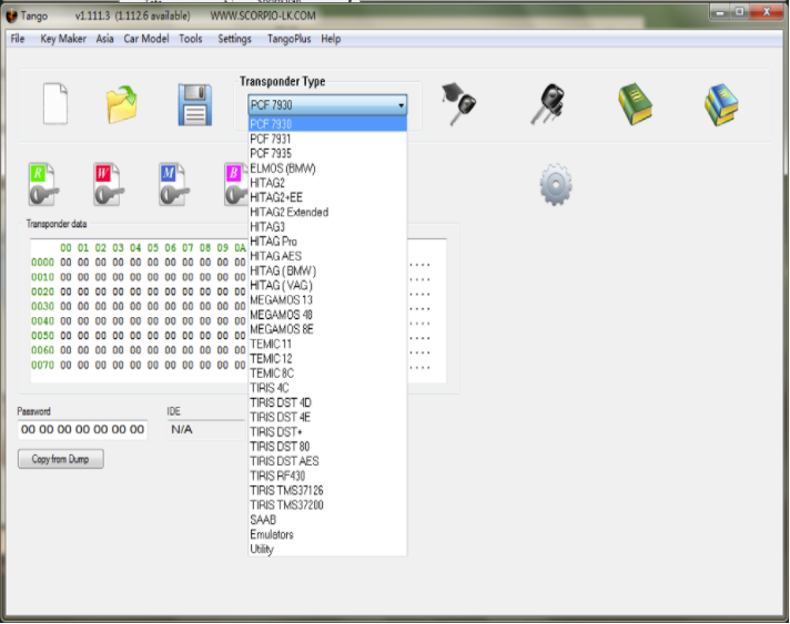 Programmeur principal de TANGO d'oem pour la clé complète d'obdii du logiciel V1.113 de voitures