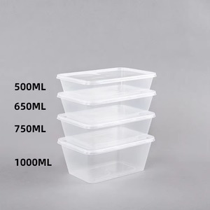 500ml Cear Disposable PP Plastic Food Grade Food <strong>Container</strong> Packaging <strong>Rectangular</strong> Safe Stackable Togo Food Storage <strong>Containers</strong> - Product Image 5