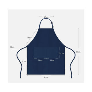 <span class=keywords><strong>Delantal</strong></span> ajustable personalizado con 2 bolsillos, <span class=keywords><strong>delantal</strong></span> de cocina resistente al agua para cocina, chef, mujeres y hombres, negro - Product Image 2