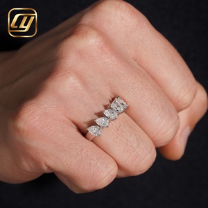 Anillo de Diamante Cultivado en Laboratorio con Corte Pera, Oro Blanco, Anillo de Compromiso para Mujer, Certificado IGI, Estilo Clásico, Anillo de Joyería de Plata 925 para Mujer - Product Image 5