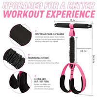 Banda de Resistencia para Pedales Mejorada y Duradera con Tubos de Látex Engrosados, Equipo de Ejercicio para Abdominales, Cintura, Brazos y Piernas, Terapia Física