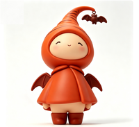 Statue de personnage de dessin animé personnalisée en PVC et ABS sur le thème de l'elfe chauve-souris d'Halloween, figurine OEM sur mesure pour la vente en gros de produits de marque, fabriquée en Chine