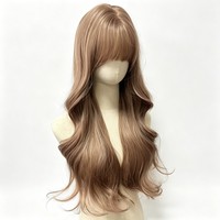 Extensions capillaires artificielles pour femme, style coréen, couleur claire, longues, ondulées, naturelles et volumineuses, pour usage quotidien