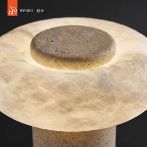 Contemporary Round Spanish alabaster <b>Table</b> Lamp for Hotel Villa Living Room Lounge - Product Image 3