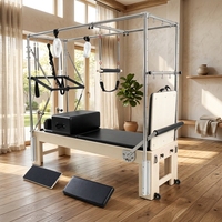 Équipement de fitness commercial multifonctionnel pour la maison : Machine d'entraînement Pilates en bois Cadillac Reformer avec trapèze complet
