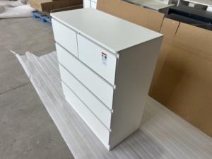 Trắng mộc mạc 8-ngăn kéo tủ quần áo cao ngực ngăn kéo không có tay cầm gỗ lưu trữ tủ cho phòng ngủ phòng khách hành lang & lối vào - Product Image 2