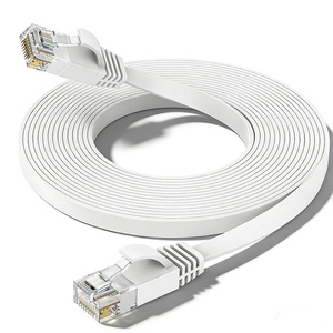 White CAT6 UTP Flat Ethernet <b>Cable</b> PVC Jacket 305m Copper Strand High Speed LAN Network Patch Cord - Product Image 1