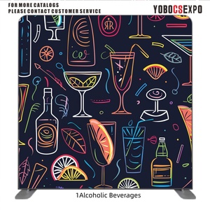 Backdrop foto booth 8*8FT dengan rangka aluminium, Peralatan Pameran Dagang - Product Image 3