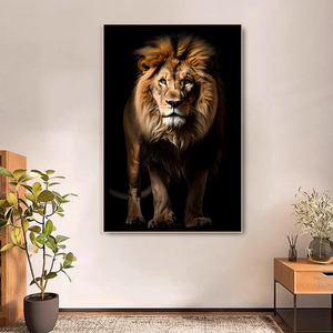 Arte de pared de León Domanical, decoración del hogar, pintura ligera, ambiente de lujo, sala de estar moderna, porche, Fondo, pintura colgante de pared - Product Image 4