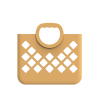 Panier de rangement étanche populaire et nouveau, petit panier de courses Samantha, sacs de plage en silicone pour enfants Kangde KG0008, logo personnalisé