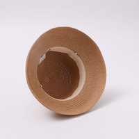 Chapeau de soleil en paille pour enfants, tissé à la main, naturel, respirant, décontracté, pour l'extérieur, protection solaire estivale, pour tout-petits garçons et filles