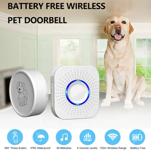 مقاوم للماء IP65 جرس كهربائي ذاتي للقطط والحيوانات الأليفة لوازم تدريب جرس الباب التواصل للكلاب - Product Image 2