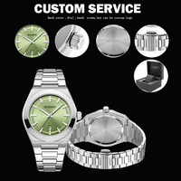 Nouvelle conception de montre personnalisée, fabricant de montres de luxe, personnalisation avec logo, mouvement japonais, acier, montre-bracelet pour homme, montres à quartz