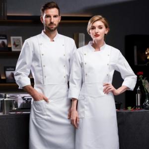 Bar Cocina Mujer Chaqueta Cocinero Uniforme Restaurante Diseño Hotel Motel Restaurante Chef Uniforme Hotel - Product Image 3