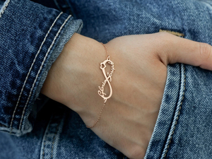 Bracelet personnalisé en or 18 carats PVD étanche avec nom infini, plaque multi-noms, anti-ternissement, bijoux en acier inoxydable 316L - Product Image 5