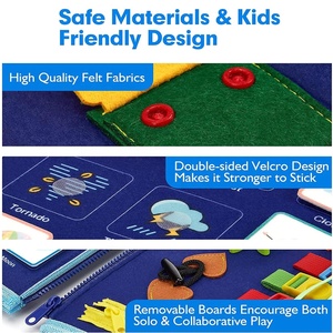 Chủ đề giáng sinh Montessori cảm thấy bận rộn bảng đồ chơi trẻ mới biết đi kỹ năng sống nhận ra hoạt động học tập cảm thấy bảng yên tĩnh cuốn sách trò chơi câu đố - Product Image 6