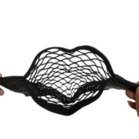 Sac de rangement pour siège de voiture en PP noir 25x20cm avec support adhésif, boîte de rangement suspendue pour l'intérieur de la voiture