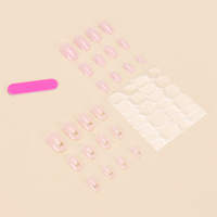Ongles artificiels en gel souple rose luxueux et mignons, très demandés, adaptés à un usage quotidien, réutilisables, de haute qualité.