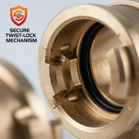 Raccord de tuyau d'incendie en laiton John Morris Coupling BS 40A, qualité export, fourniture directe usine, système de protection incendie, étanchéité fiable