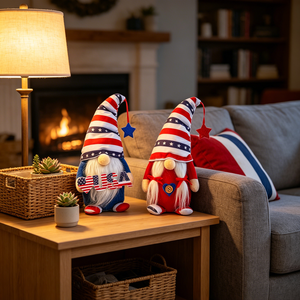 Figuras de gnomos del Día de la Independencia, muñecos de peluche rojos, blancos y azules, decoración de mesa para el hogar de estilo americano, adornos para fiestas - Product Image 6