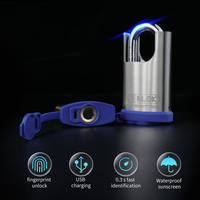 Serrure intelligente antivol pour extérieur, cadenas à empreintes digitales étanche, serrure intelligente innovante pour extérieur, étanche