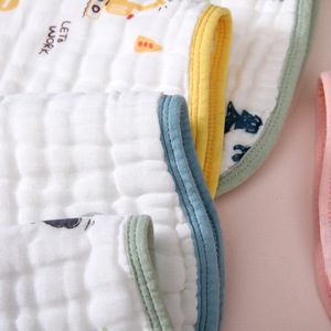 Ropa de muselina para bebés de 0 a 6 meses, Algodón puro, transpirable, dibujos animados, absorbente de sudor, productos antivómitos para bebés, paños para eructar para bebés - Product Image 3
