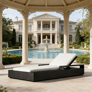 <span class=keywords><strong>Fauteuil</strong></span> inclinable à <span class=keywords><strong>dossier</strong></span> <span class=keywords><strong>réglable</strong></span>, siège unique, chaise longue avec structure en aluminium, tissu imperméable pour patio et <span class=keywords><strong>jardin</strong></span> - Product Image 1