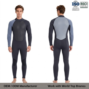 Traje de buceo profesional de neopreno de 3mm 5mm con logo personalizado, traje de cuerpo completo de manga larga para snorkel, surf y deportes acuáticos. - Product Image 1
